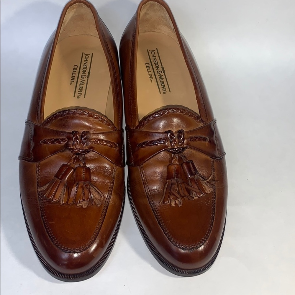 Johnston and Murphy brown tassel dress shoe